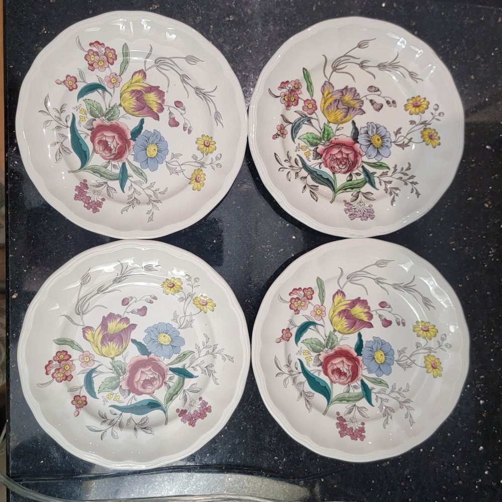 Spode Copeland Gainsborough S245J Bread Butter Plates 6.25 Inch Set of 4 England